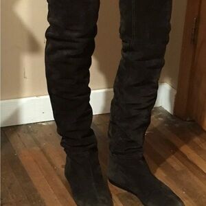 Prada Over-the-Knee Suede Boots